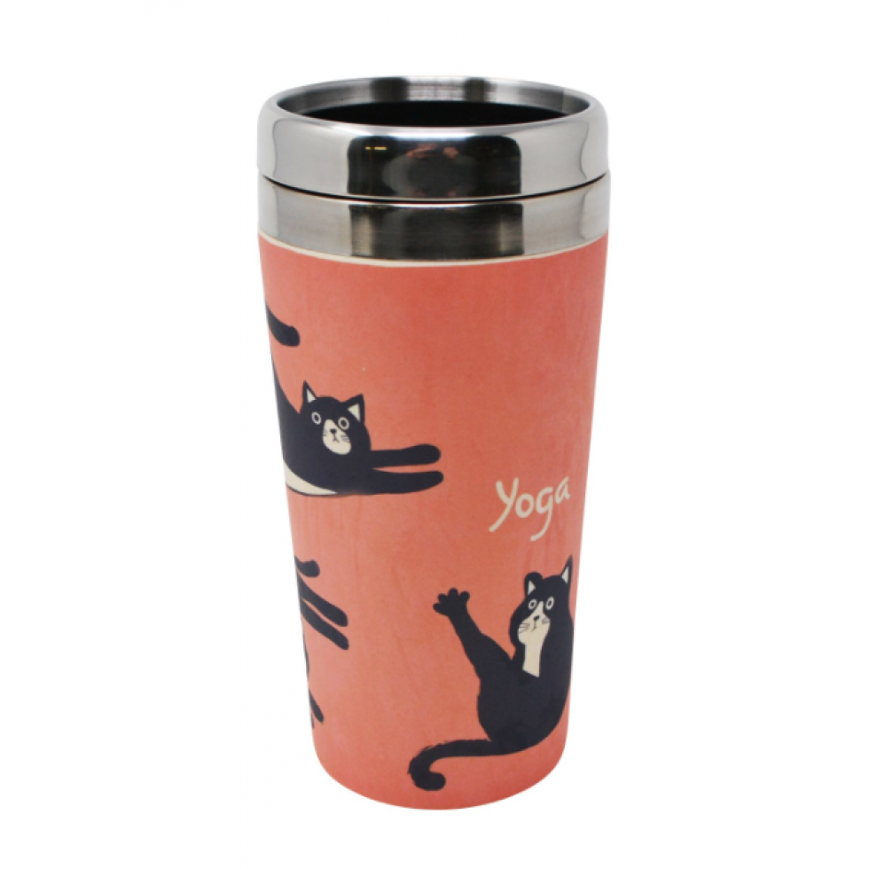 Insulated Travel Mug – Yoga Cats