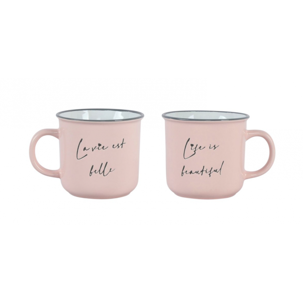 Tasse Rose – La Vie Est Belle