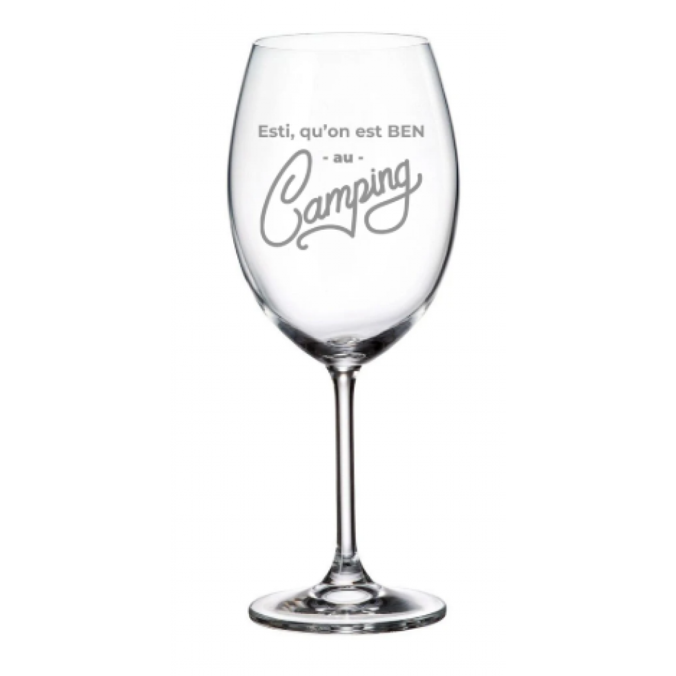 Wine Glass – Esti Qu’on Est Ben at the Campsite