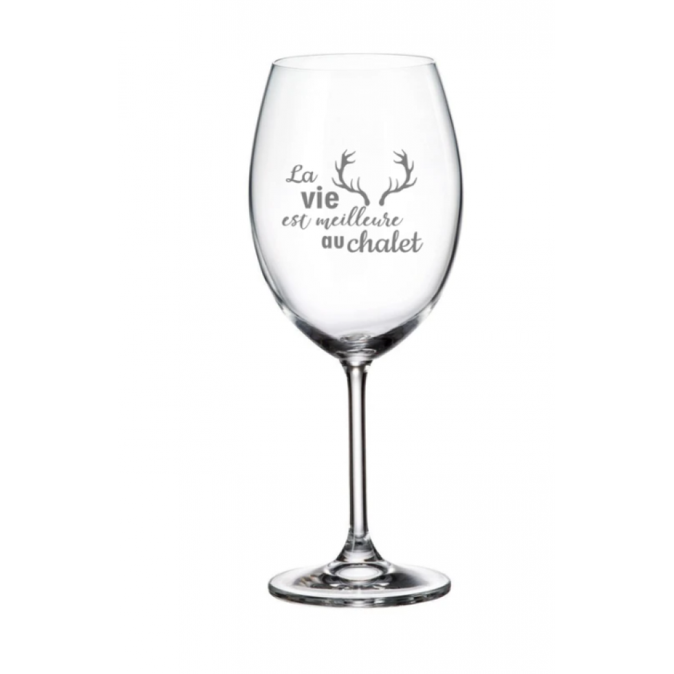 Verre à Vin – La Vie Est Meilleure Au Chalet