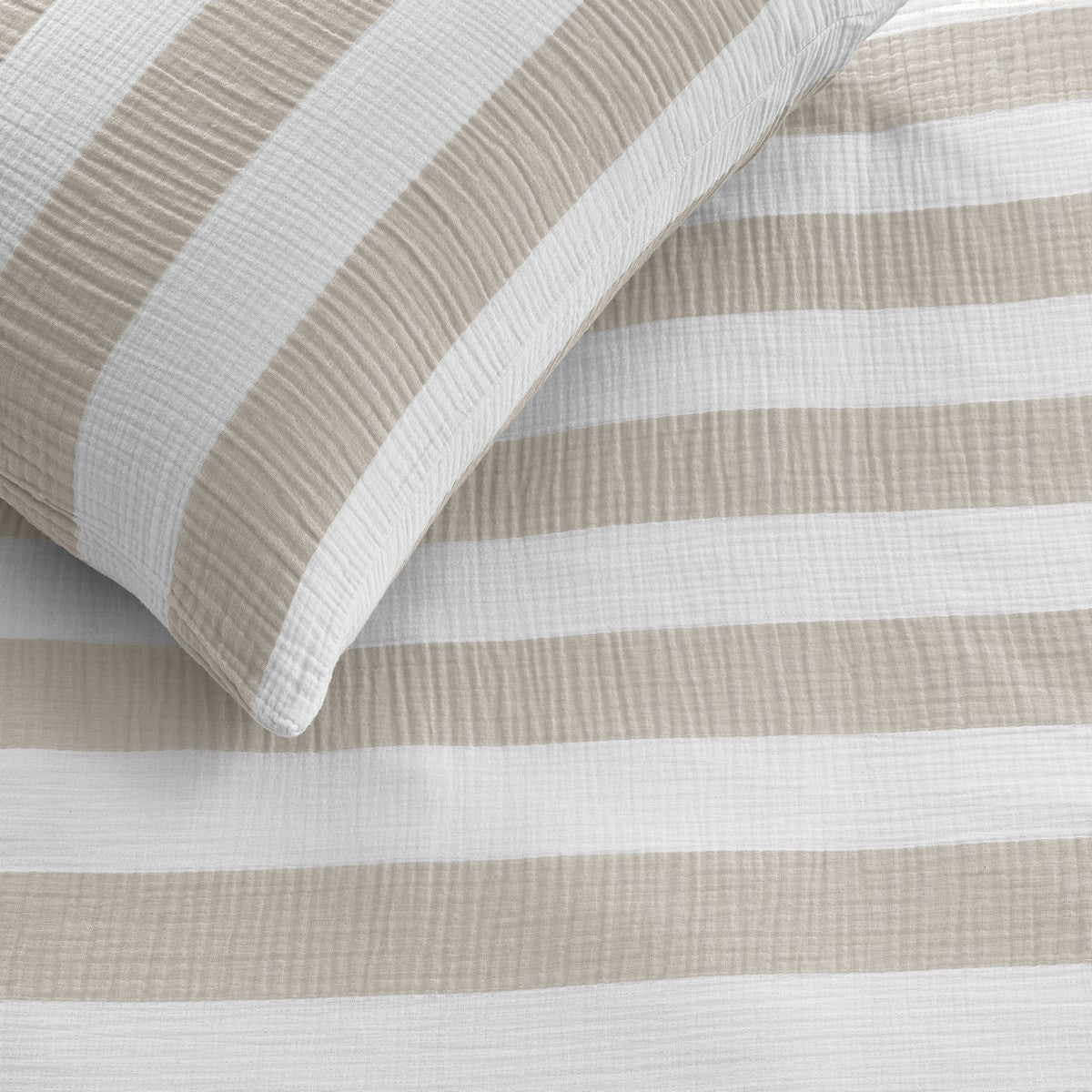 Housse de couette rayée naturel Stripe