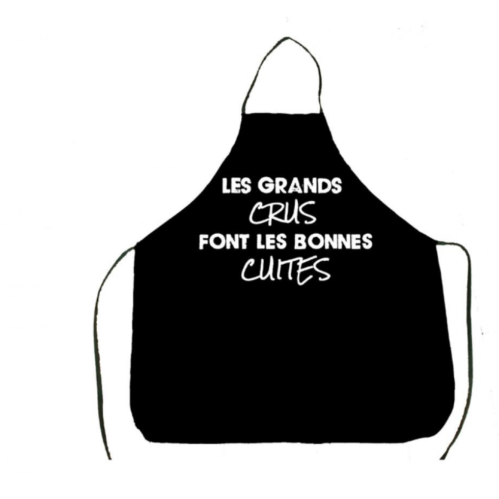 Tablier Vin Humour – Les Grands Crus Font Les Bonnes Cuites