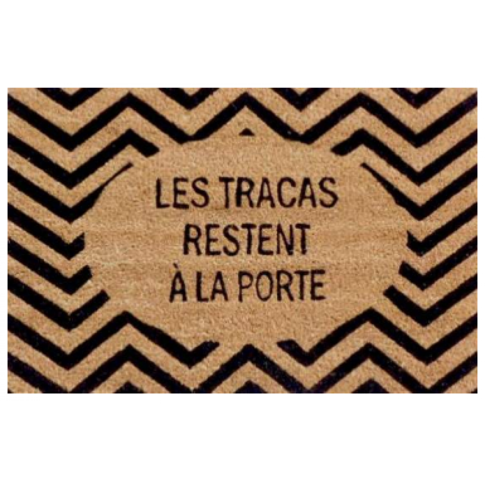Tapis d’entrée « Les tracas restent à la porte »