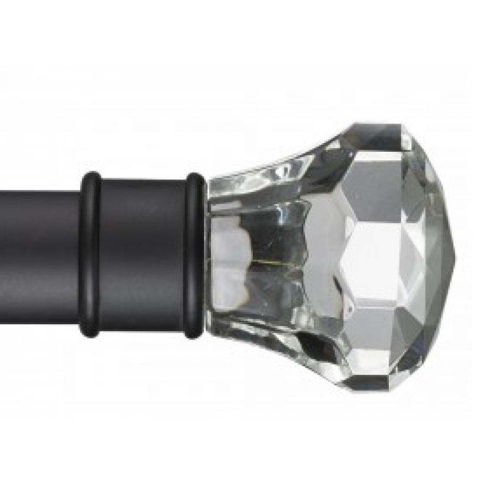 Digital curtain pole with crystal tip