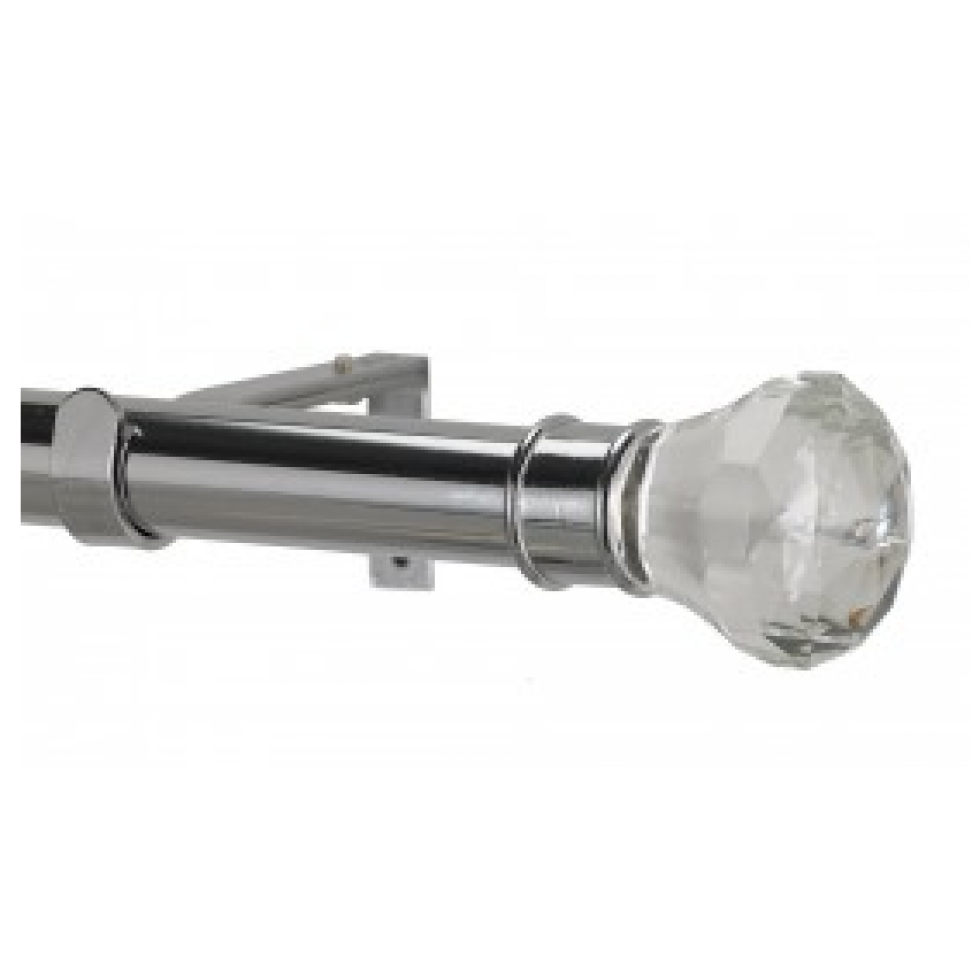 Digital curtain pole with crystal tip