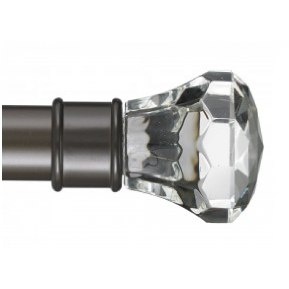 Digital curtain pole with crystal tip
