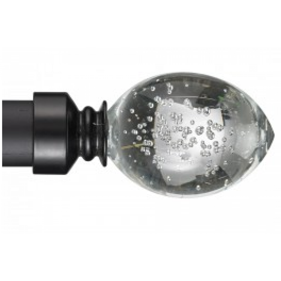 Trans Lu curtain pole with bubble end cap