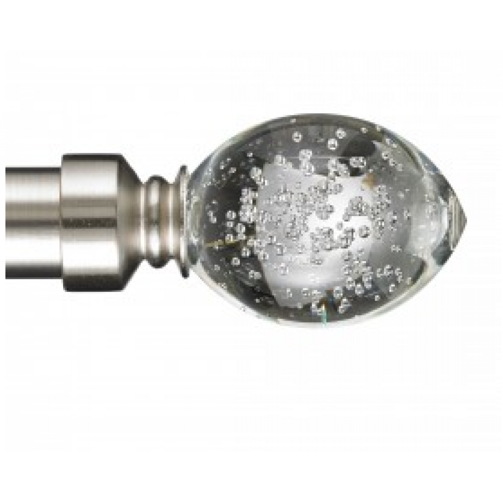 Trans Lu curtain pole with bubble end cap