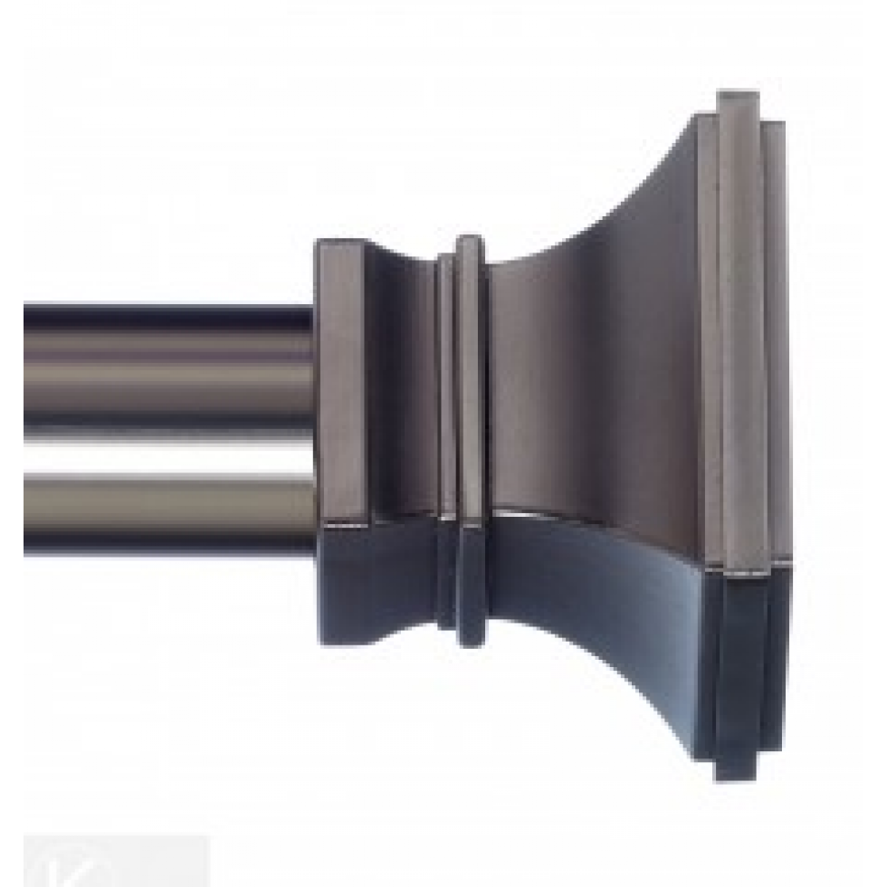 Versailles curtain pole with architectural end cap