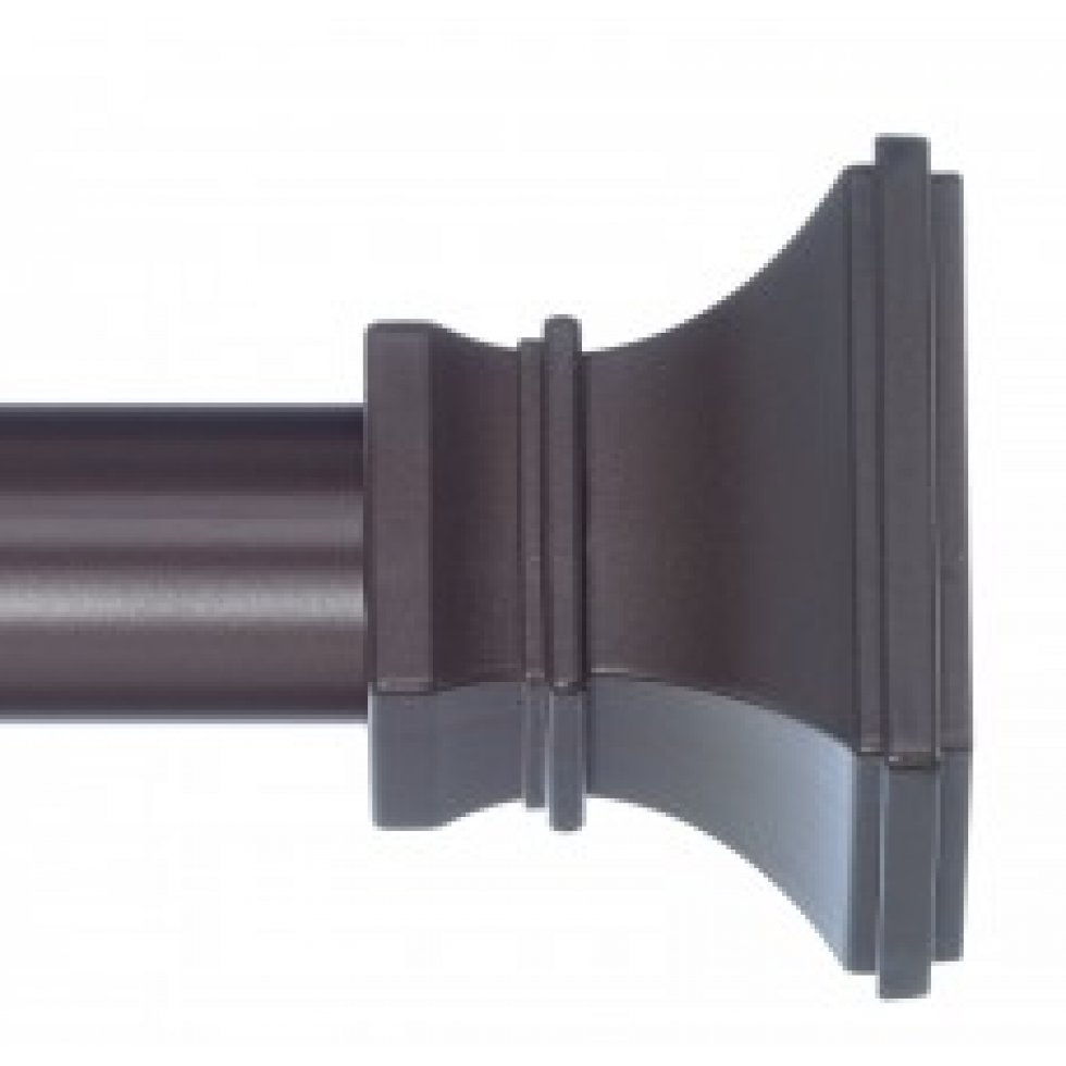 Versailles curtain pole with architectural end cap