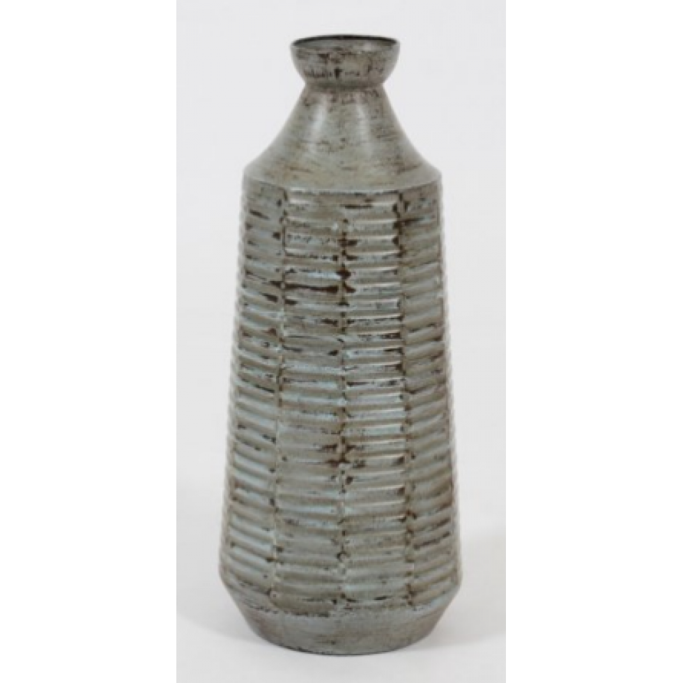Decorative Vase in Aged Metal