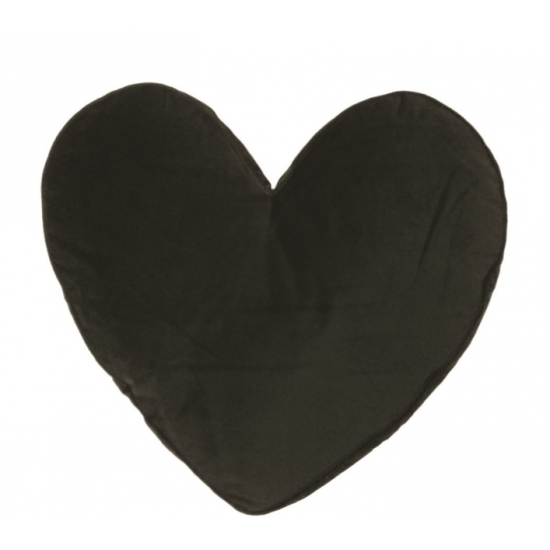 Coussin Coeur  Noir Velvet