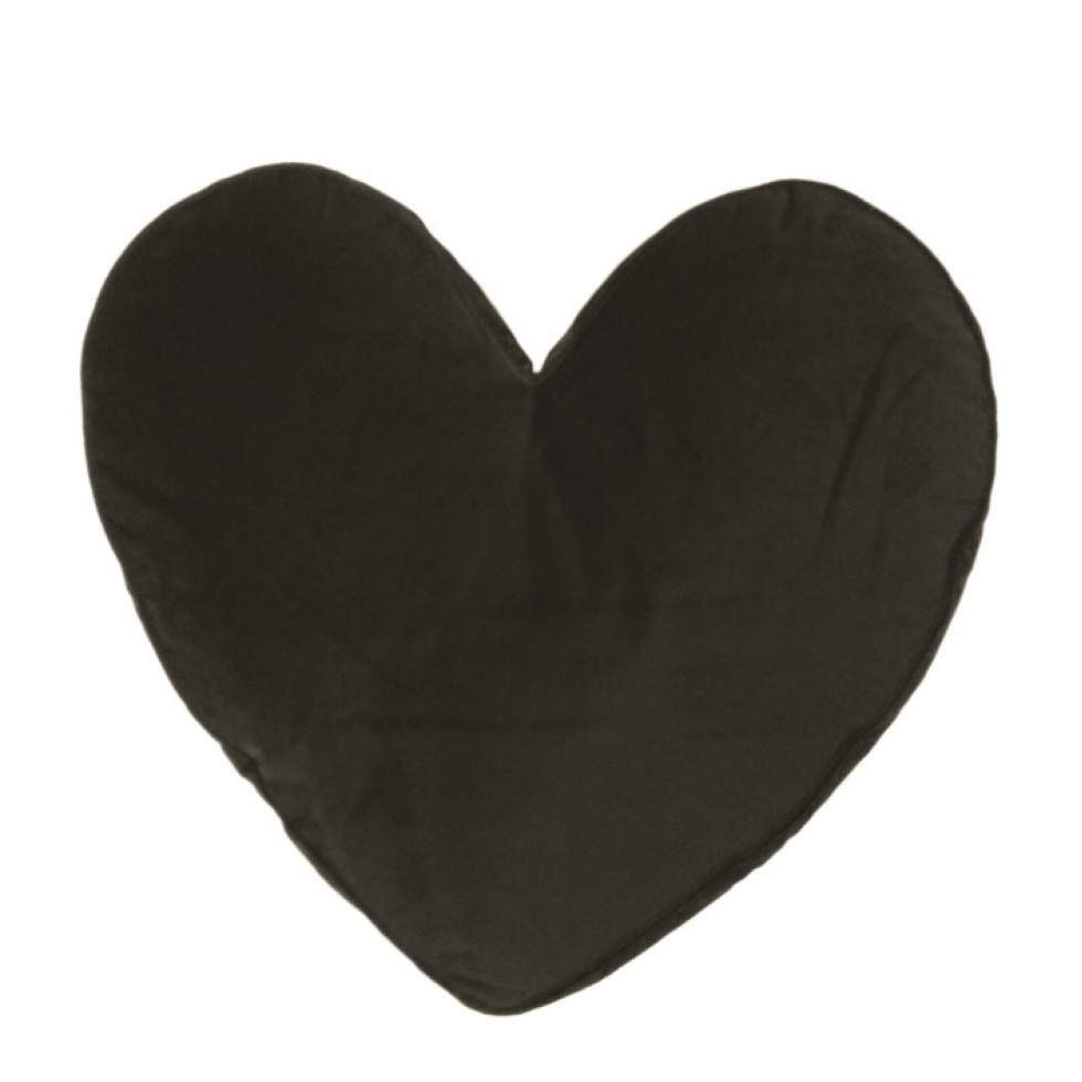 Coussin Coeur Noir, Boutique de décoration en ligne