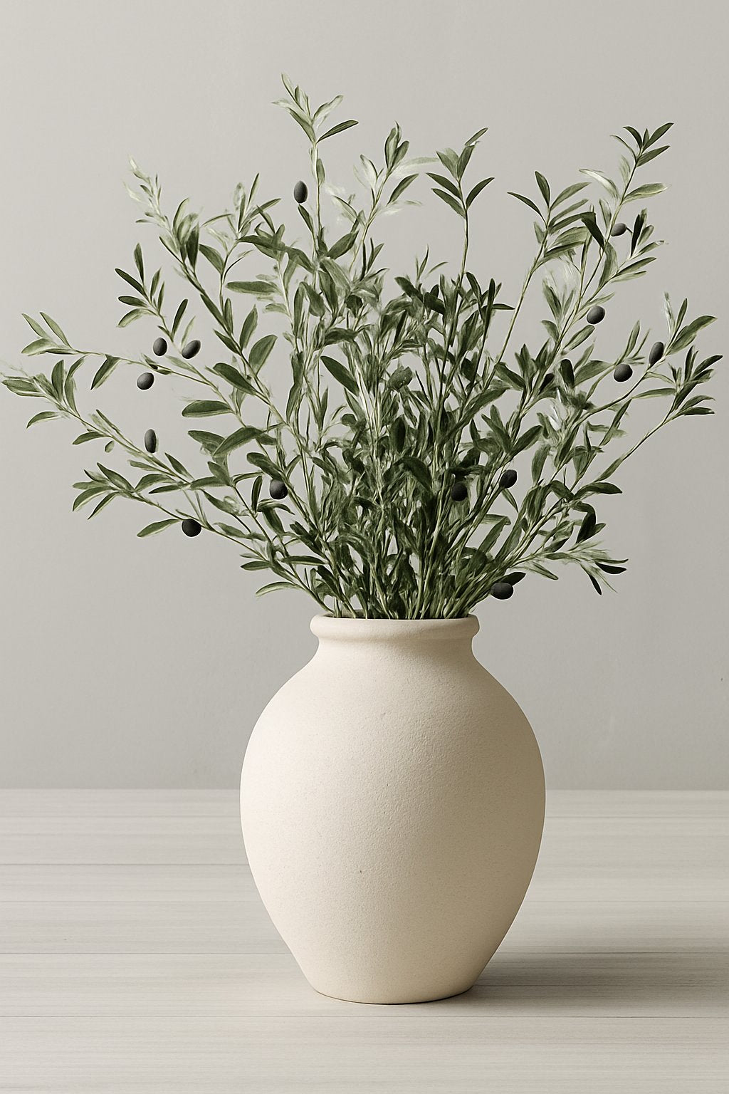 Vase décoratif et verdure