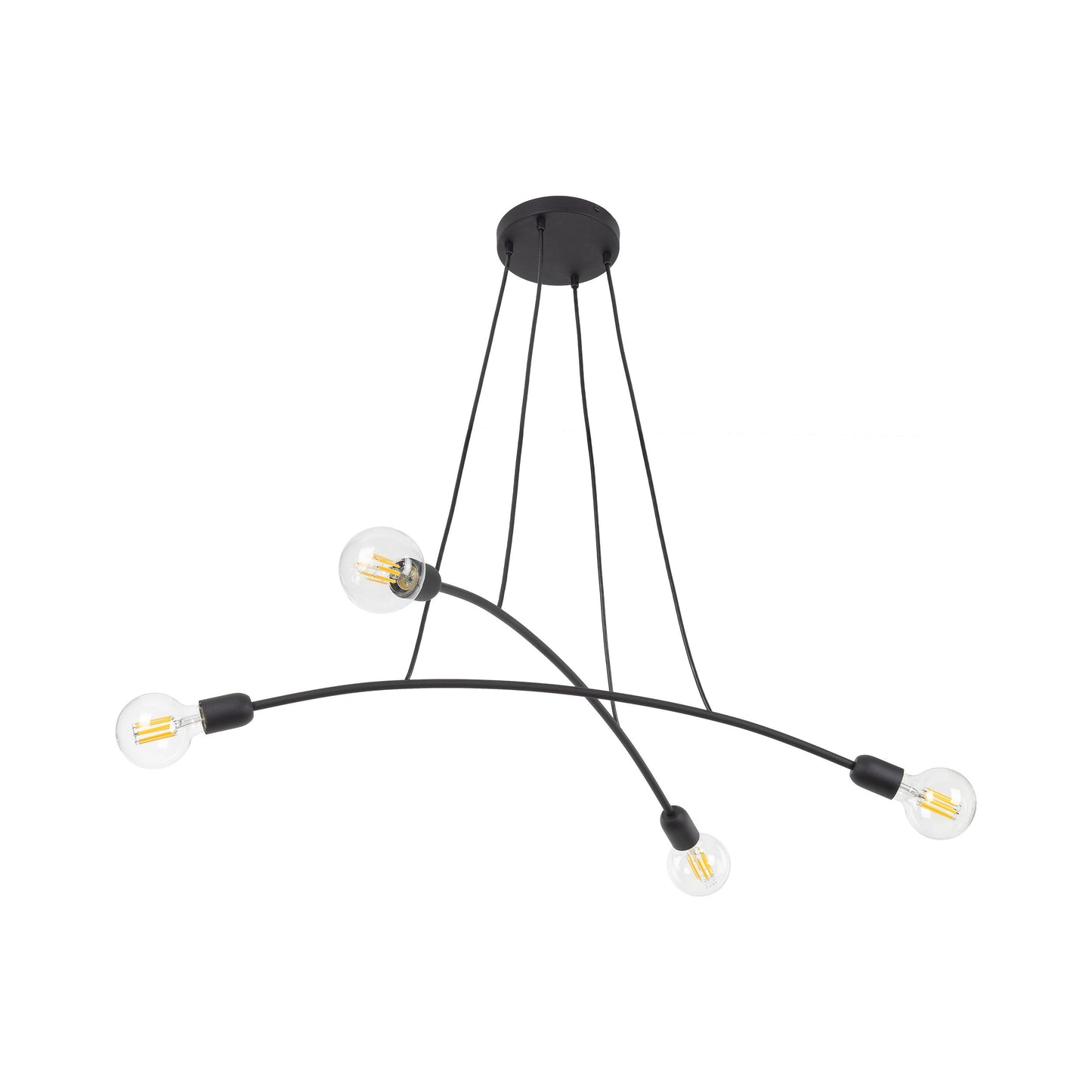 Suspension minimaliste noire HELIX 4