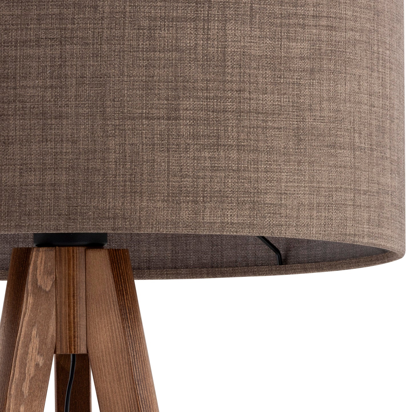 Grand lampadaire moderne du milieu du siècle en noyer brun