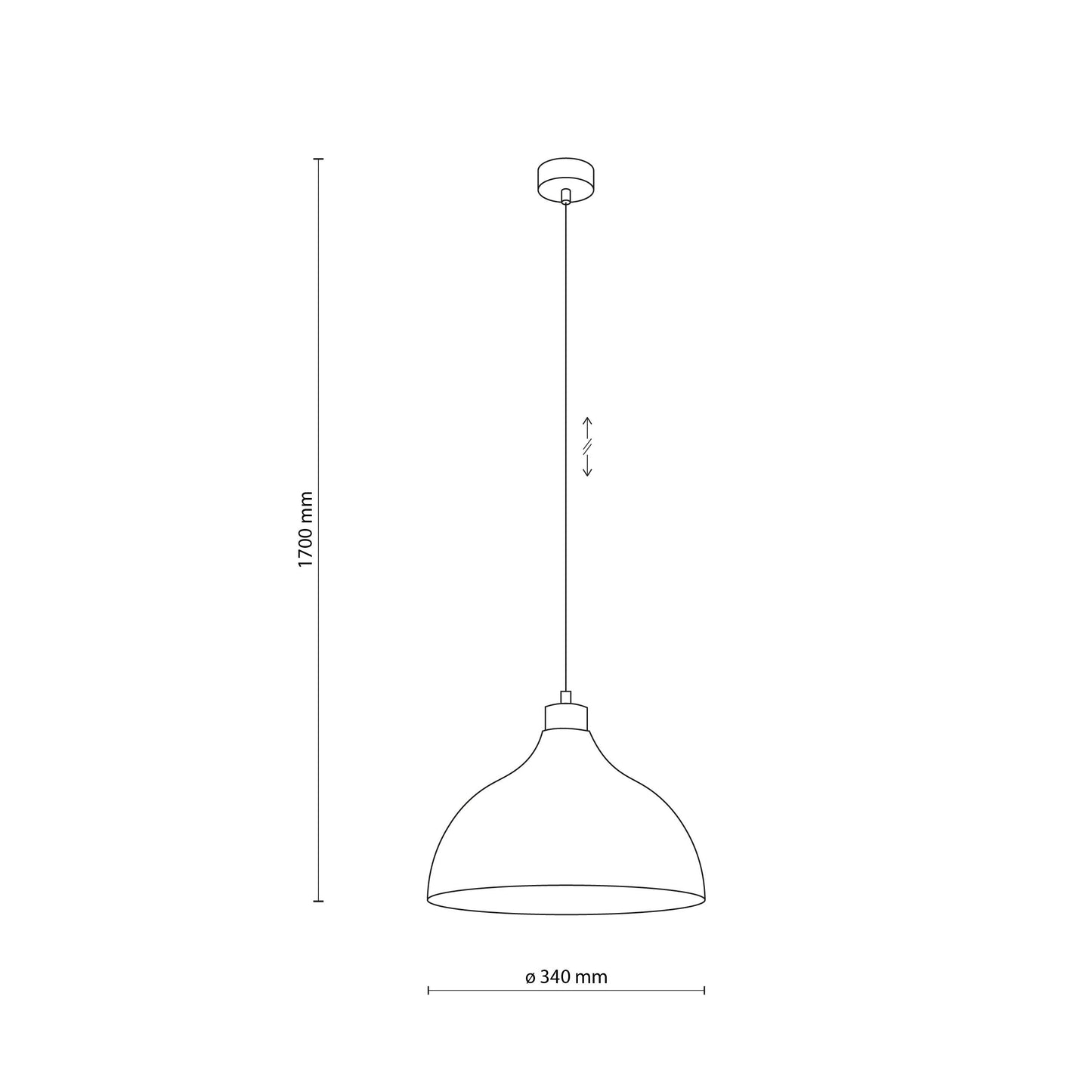 Suspension scandinave blanche CAP