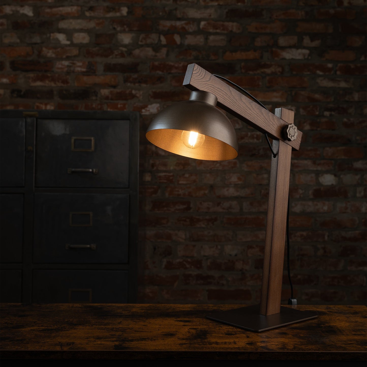 Lampe de nuit scandinave marron OSLO