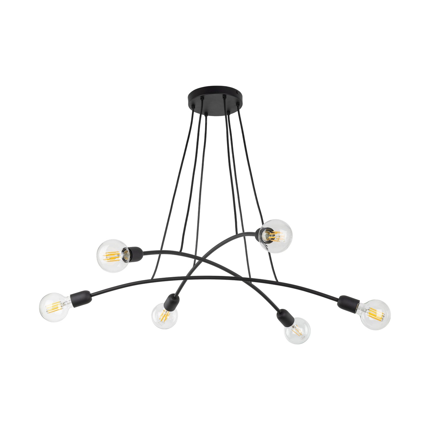 Suspension minimaliste noire HELIX 6