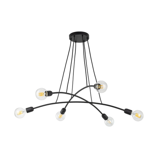 Suspension minimaliste noire HELIX 6