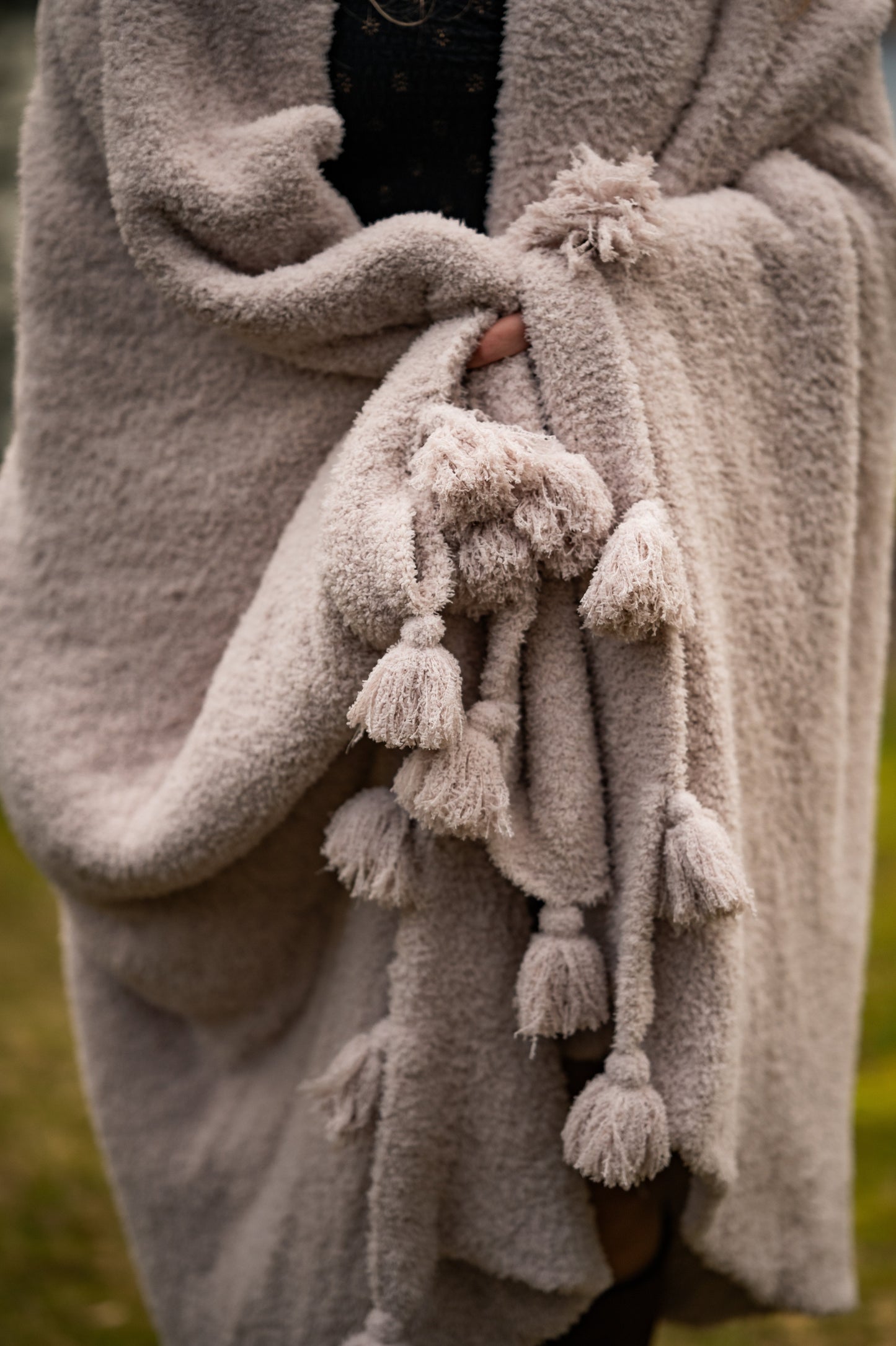 Jeté cocooning beige rosé ultra doux