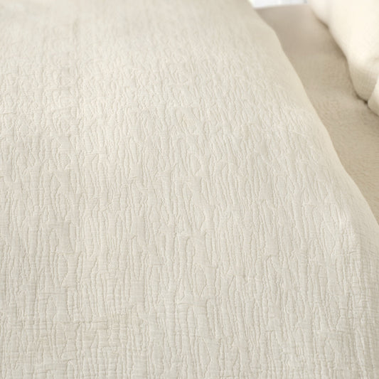 Housse de couette unie crème Lionel