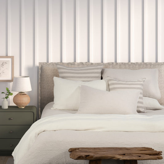 Housse de couette unie naturel Lionel