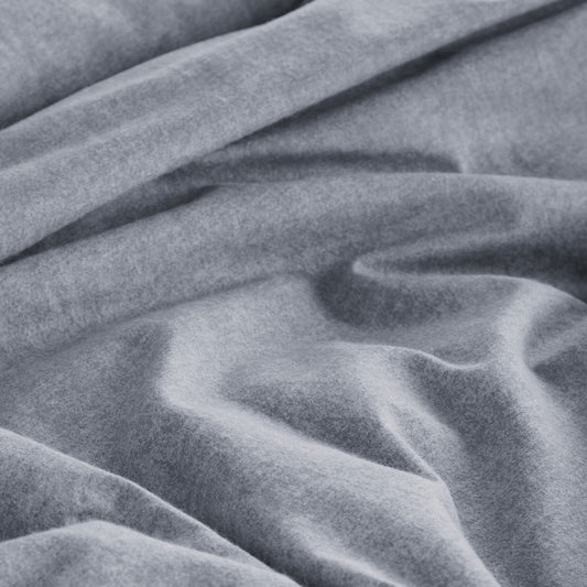 Housse de couette en flanelle grise Bonheur