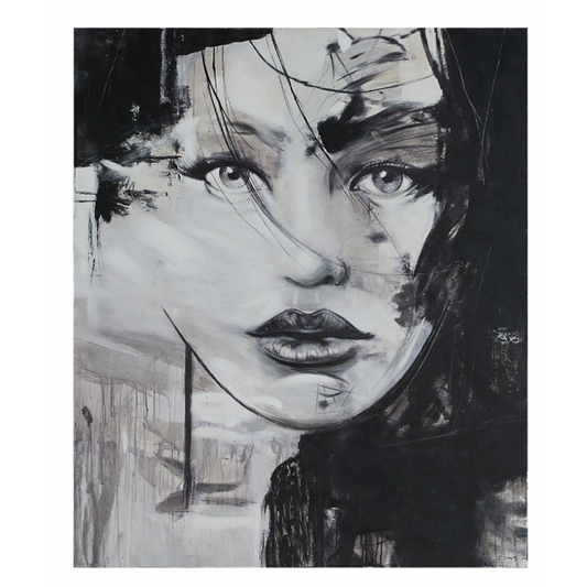 Cadre Chrysantine – Portrait Artistique Noir & Blanc