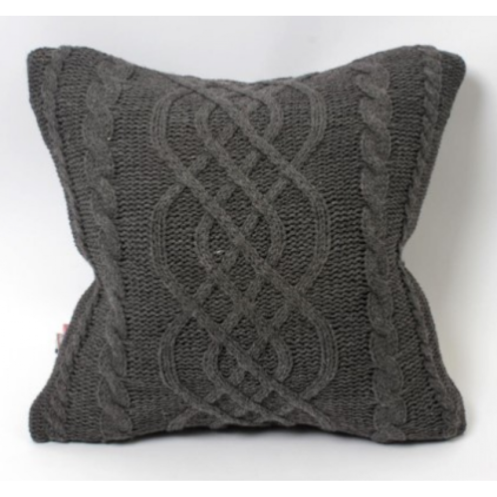 Coussin Tricot Gris – Style Scandinave et Douceur