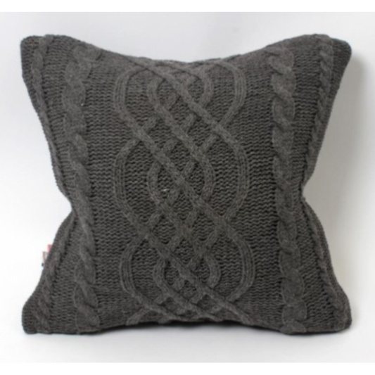 Coussin Tricot Gris – Style Scandinave et Douceur
