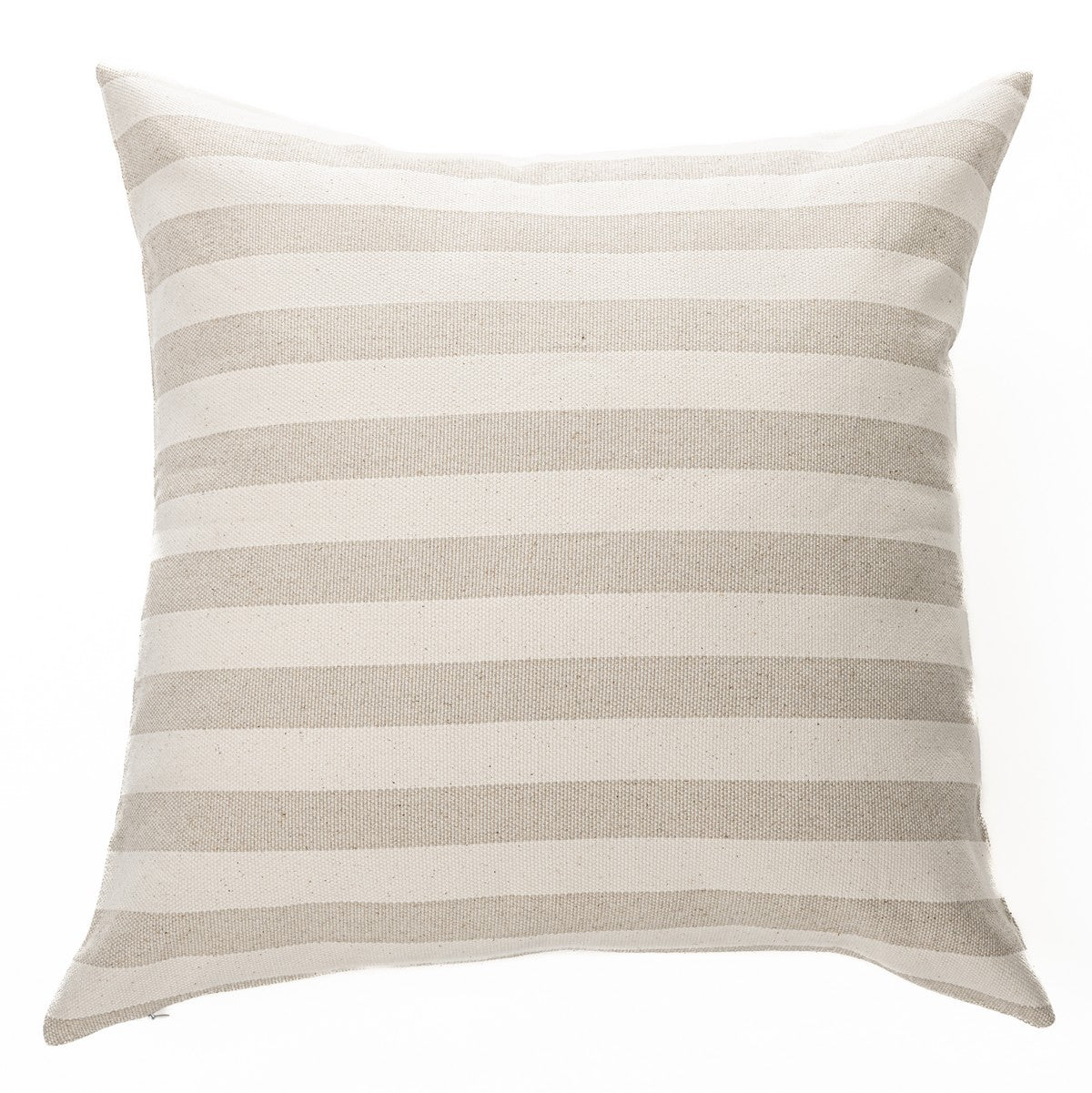 Coussin à rayures crèmes et taupes Dina