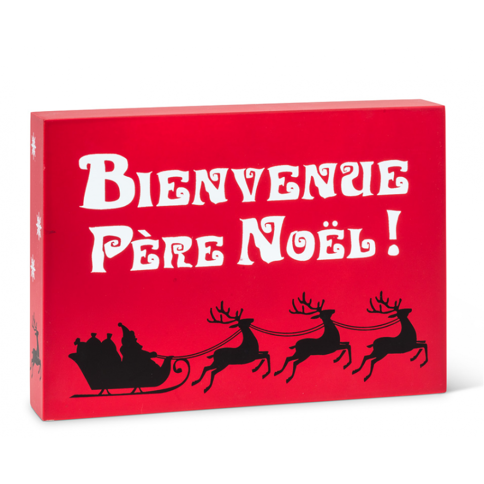 Bloc Bois Bienvenue Père Noël