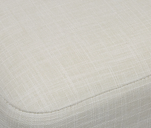 Banc ivoire coton et laiton antique