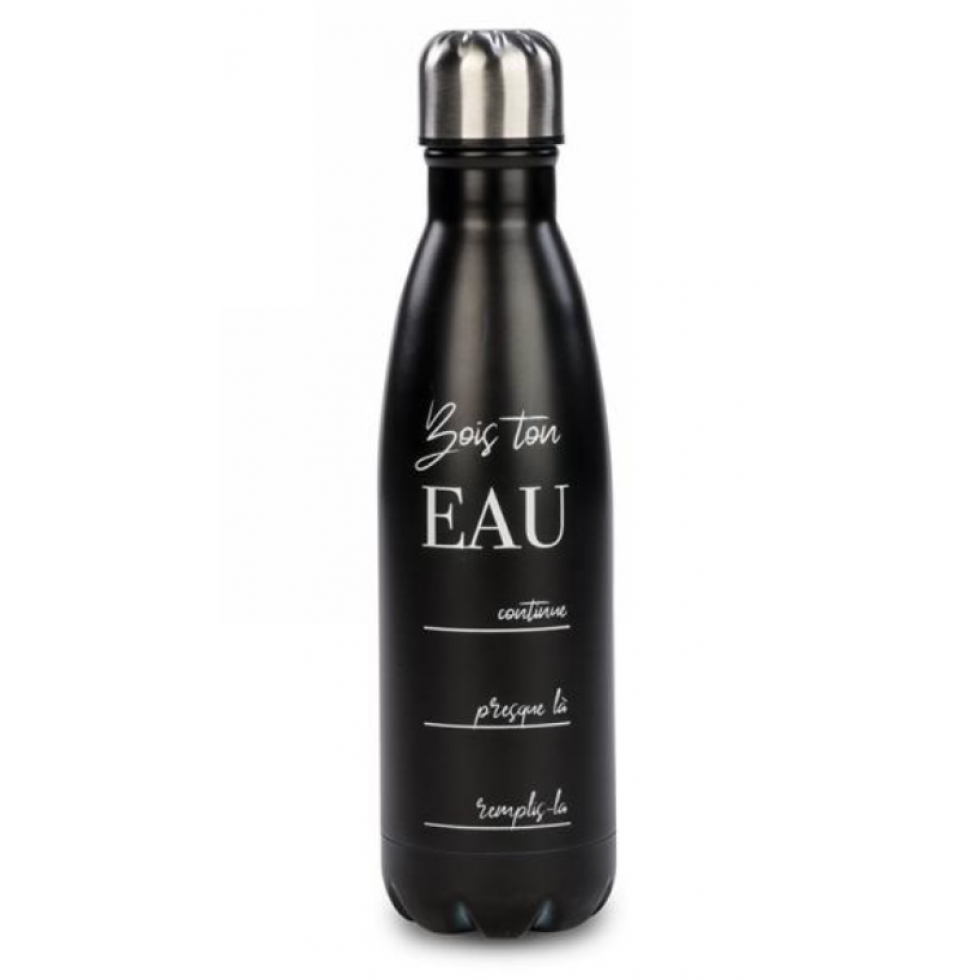 Bouteille Isotherme Bois Ton Eau 500 ml