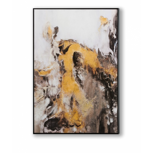 Cadre Abstrait Gold Doré et Texturé