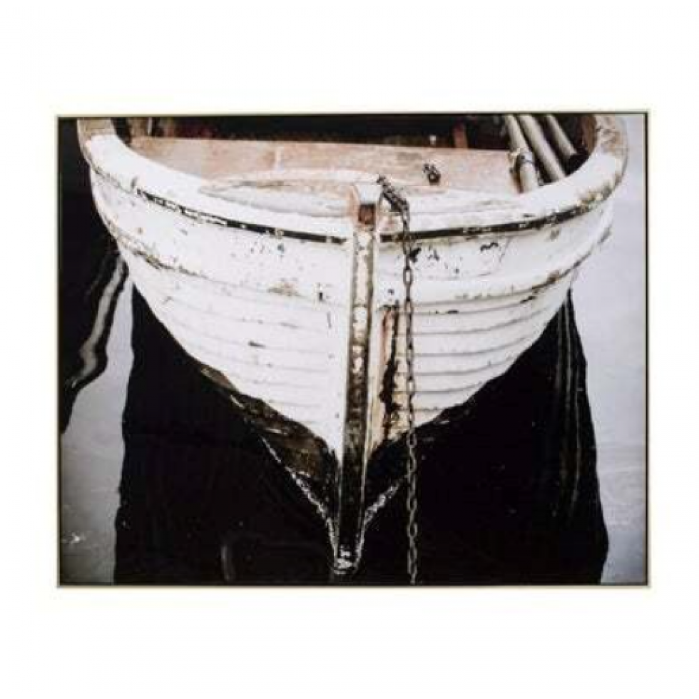 Cadre Bateau Blanc – Photo Vintage Marine