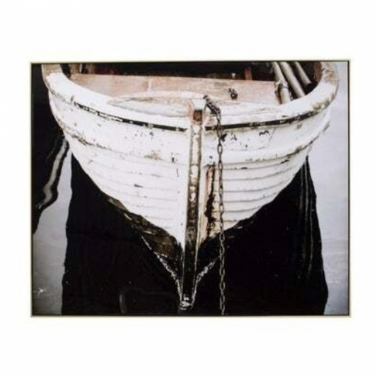 Cadre Bateau Blanc – Photo Vintage Marine