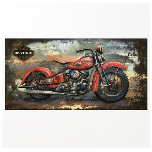 Cadre Moto Route 66 – Métal Vintage Industriel