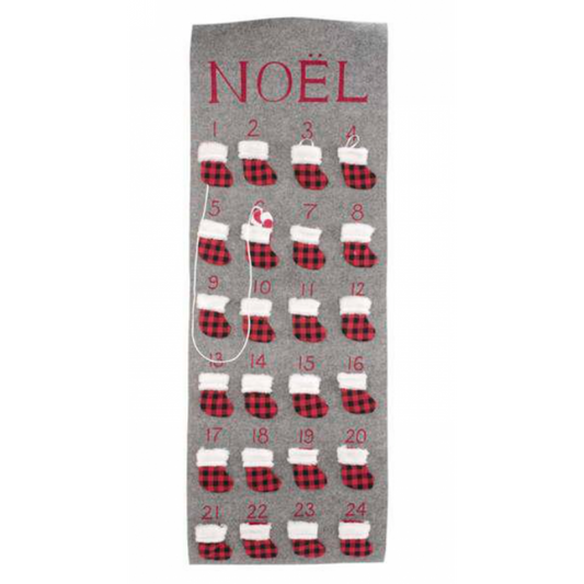 Christmas Advent Calendar – 24 Festive Tartan Stockings
