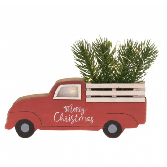Camion Noël Vintage Lumineux – Déco LED Festive