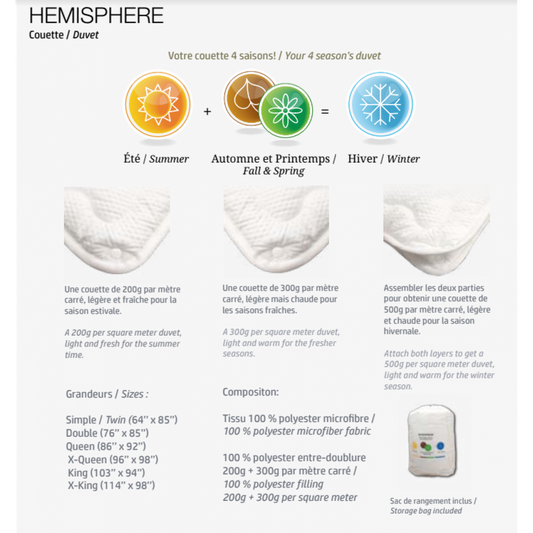 Couette Hémisphère 4 Saisons