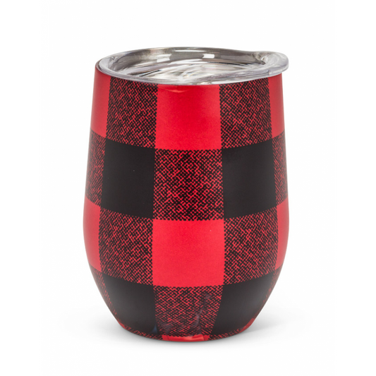 Bevi Insulated Wine Goblet – Lumberjack Pattern