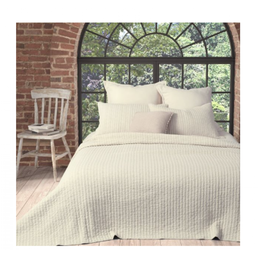 Natural Embroidered Quilt