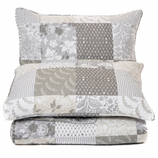 Courtepointe Vanille – Patchwork Neutre Brunelli