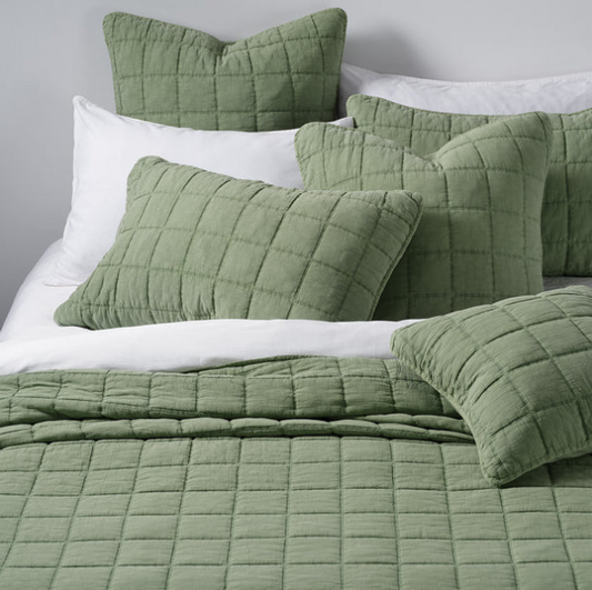 Courtepointe piquée verte Sweet