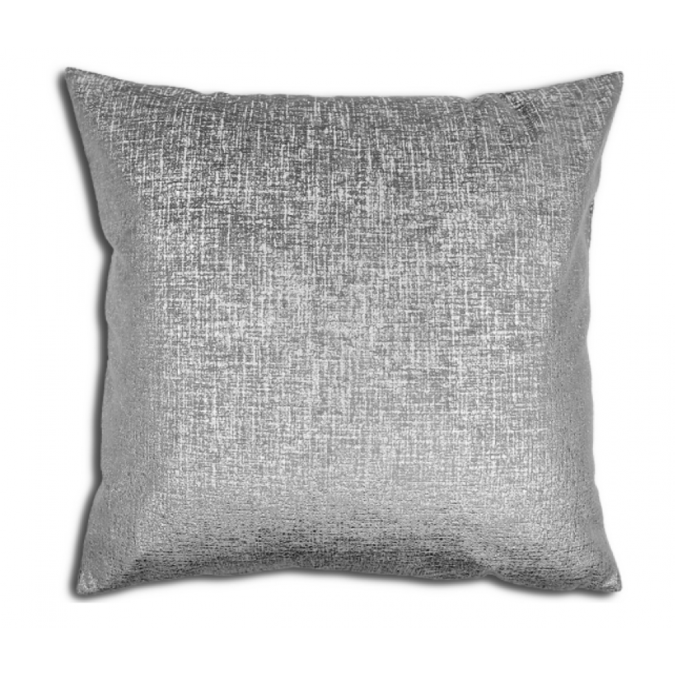 14K Silver Velvet Decorative Cushion – Luxury Metallic Finish