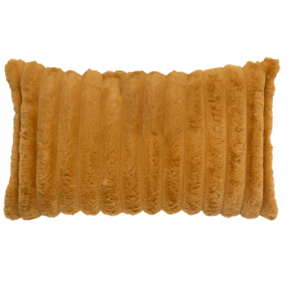 Raya Mustard Faux Fur Cushion