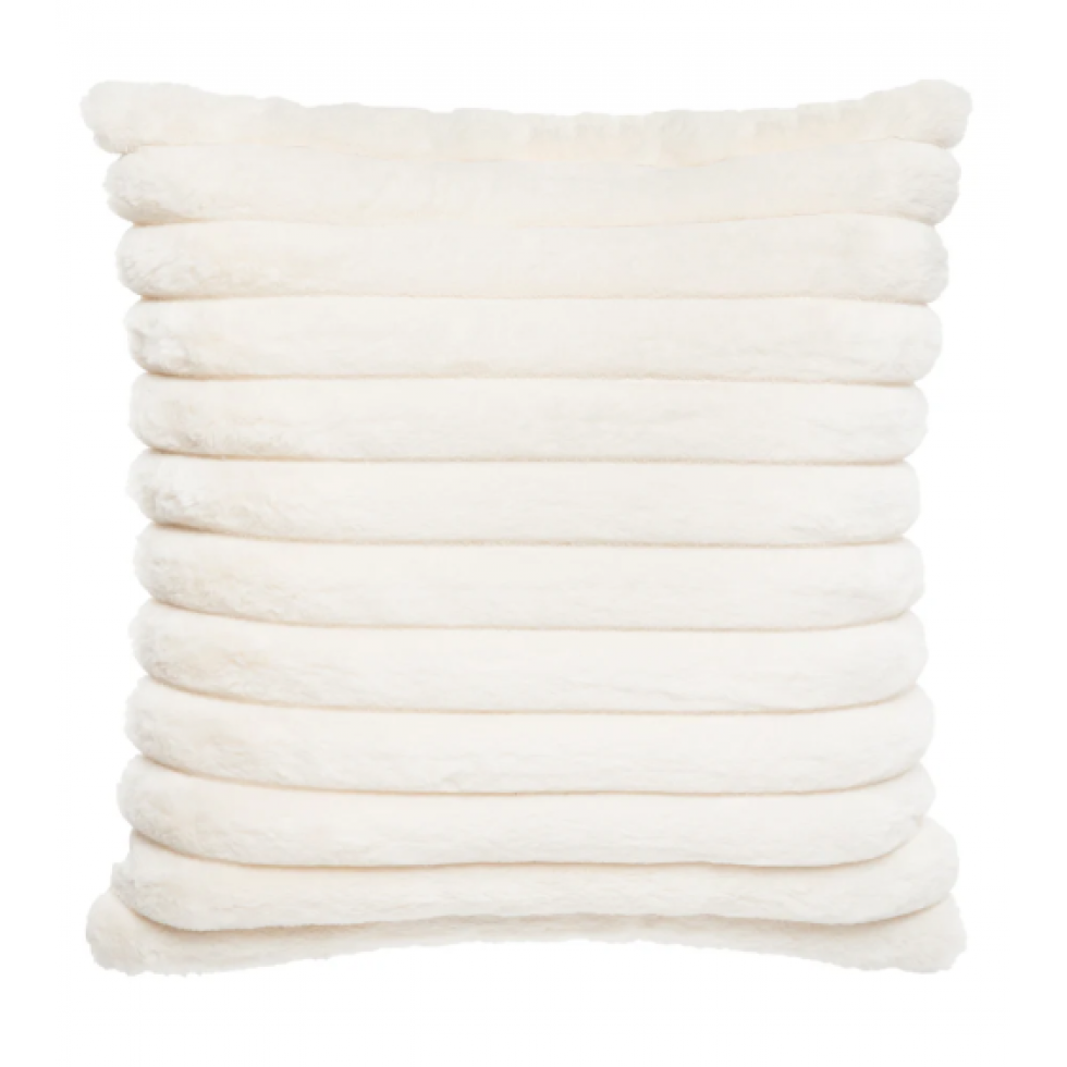 Raya Natural Faux Fur Cushion