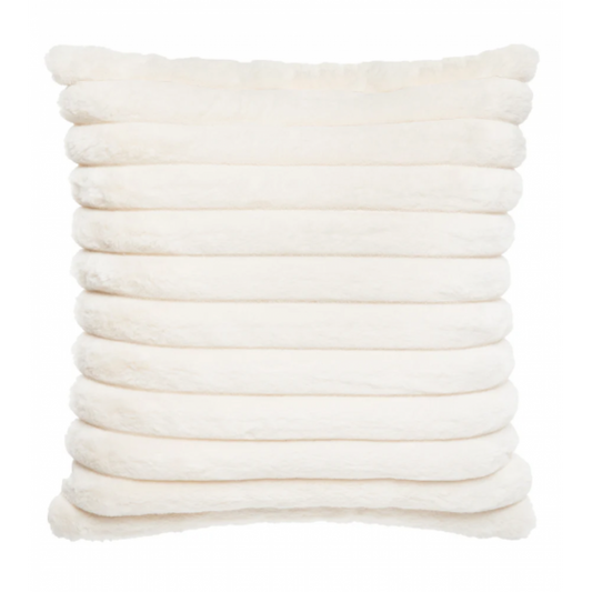 Raya Natural Faux Fur Cushion